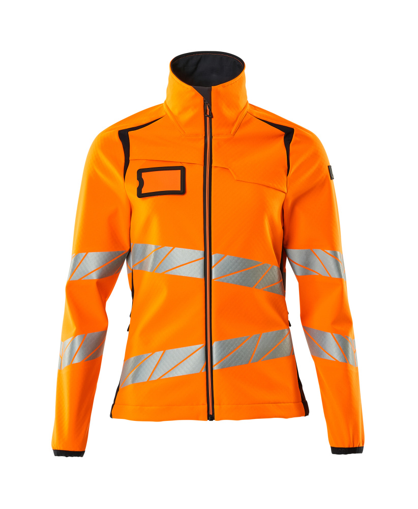 Damen-Passform Softshelljacke ACCELERATE SAFE Hi-vis Orange/Schwarzblau 5XL