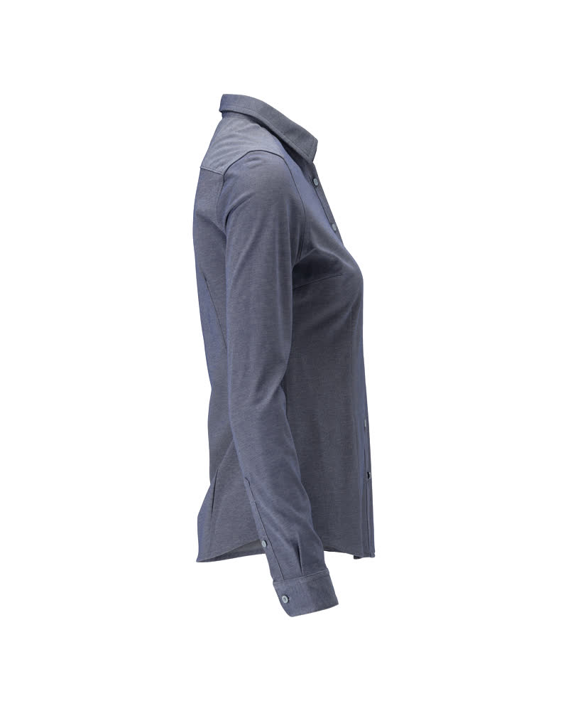 Damen-Passform Hemd FRONTLINE Blau-meliert 34