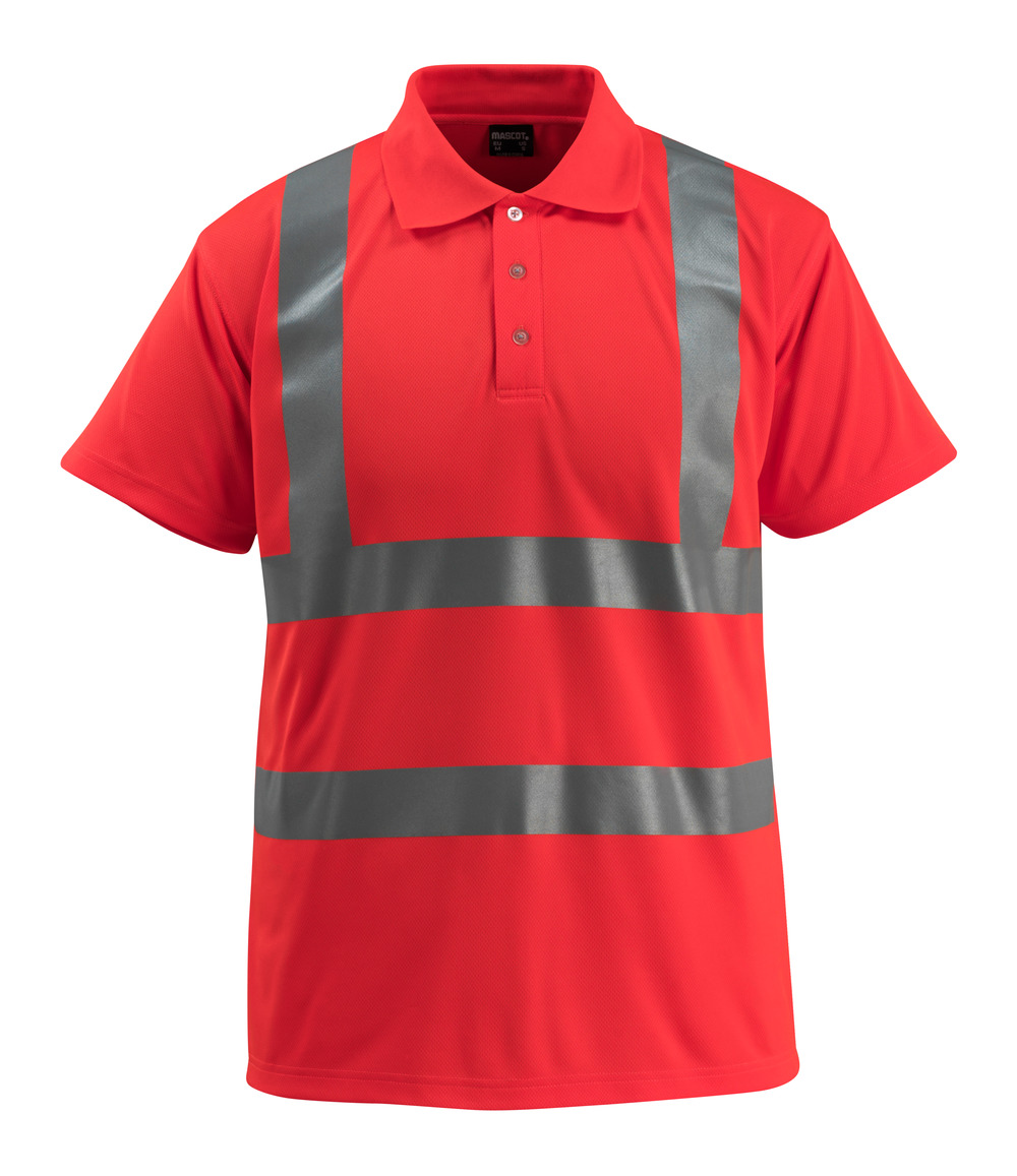 Polo-Shirt SAFE LIGHT Hi-vis Rot S