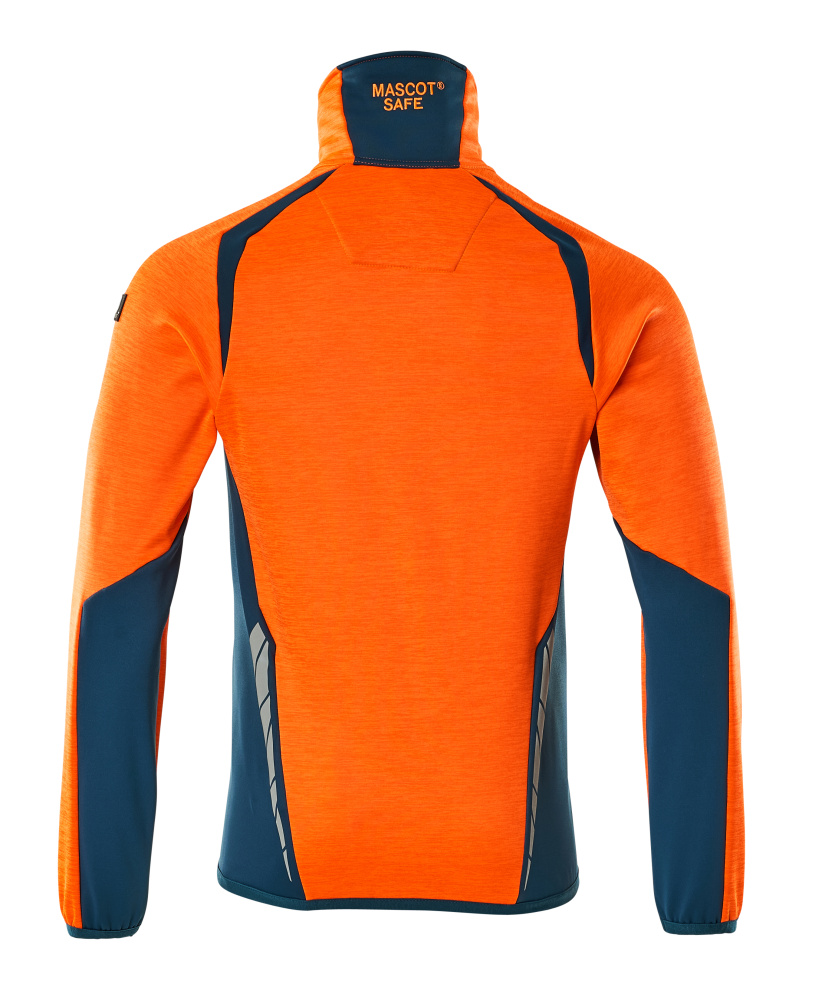 Fleecejacke ACCELERATE SAFE Hi-vis Orange/Dunkelpetroleum L