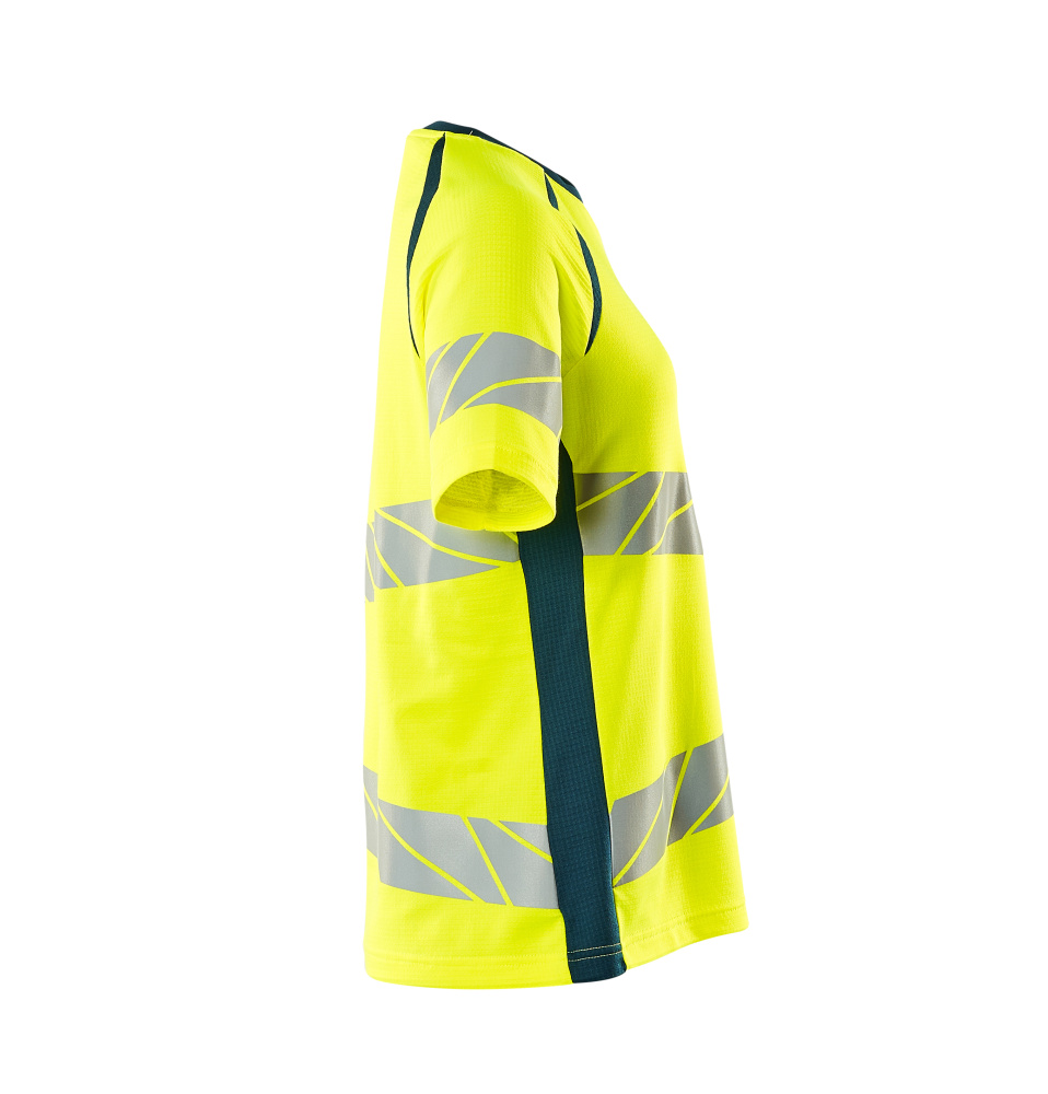 Damen-Passform T-Shirt ACCELERATE SAFE Hi-vis Gelb/Dunkelpetroleum 5XLONE