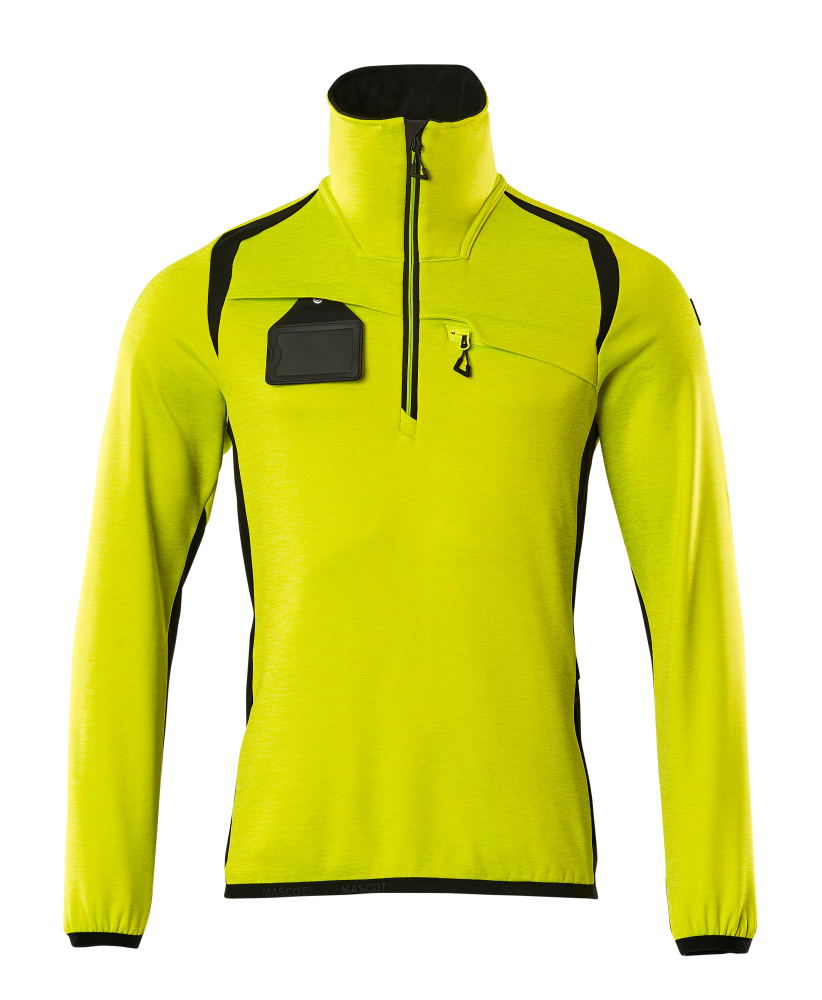 Fleecejacke mit kurzem Reißverschluss ACCELERATE SAFE Hi-vis Gelb/Schwarz L