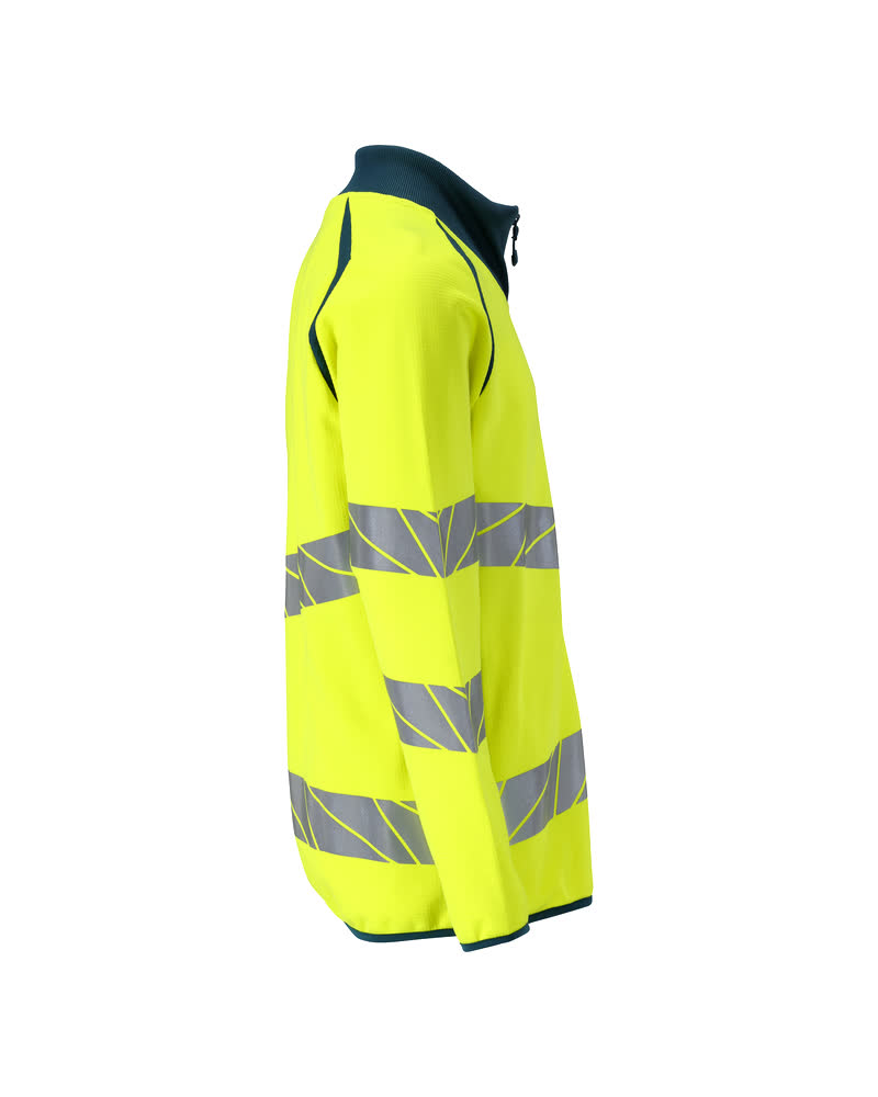 Sweatshirt mit Reißverschluss ACCELERATE SAFE Hi-vis Gelb/Dunkelpetroleum 4XL