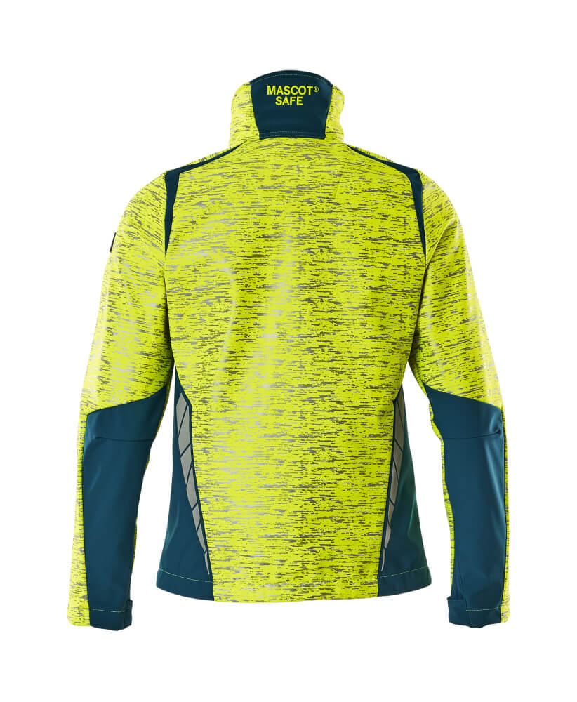 Damen-Passform Softshelljacke ACCELERATE SAFE Hi-vis Gelb/Dunkelpetroleum 2XL