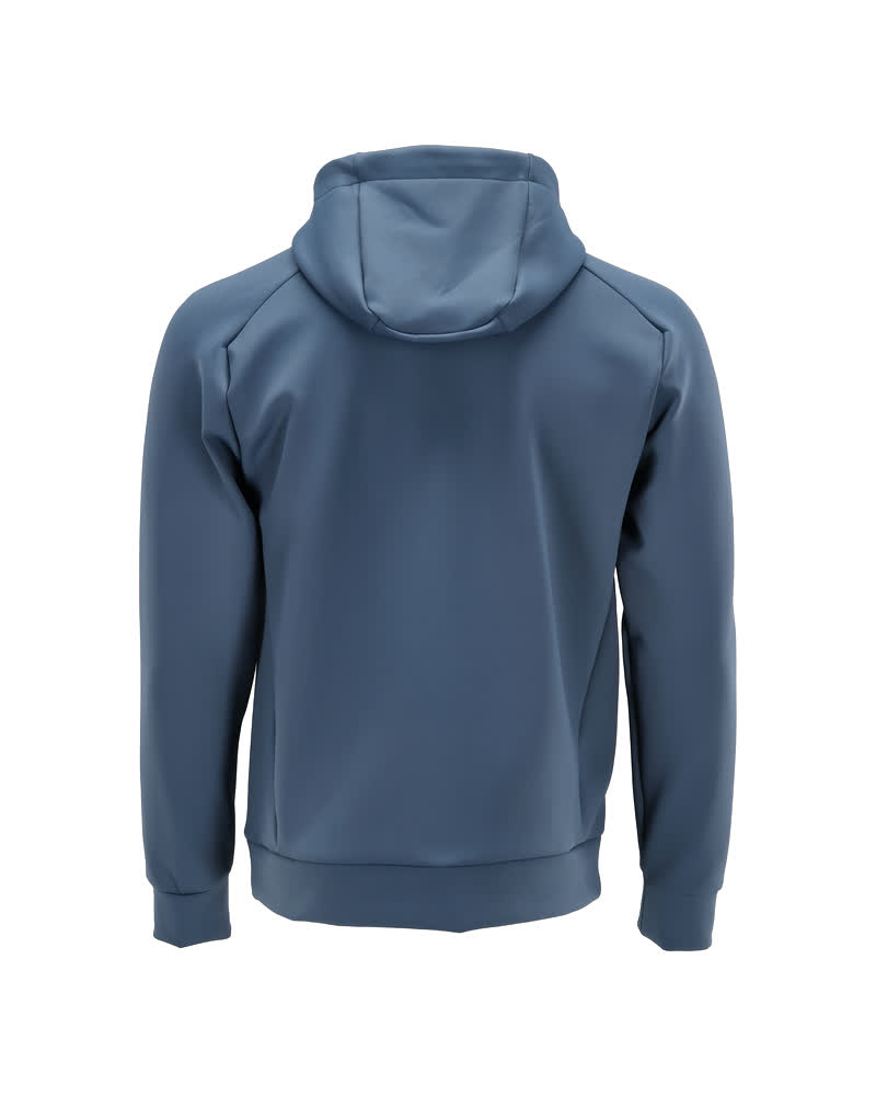 Fleece Kapuzenpullover CUSTOMIZED Steinblau 2XL