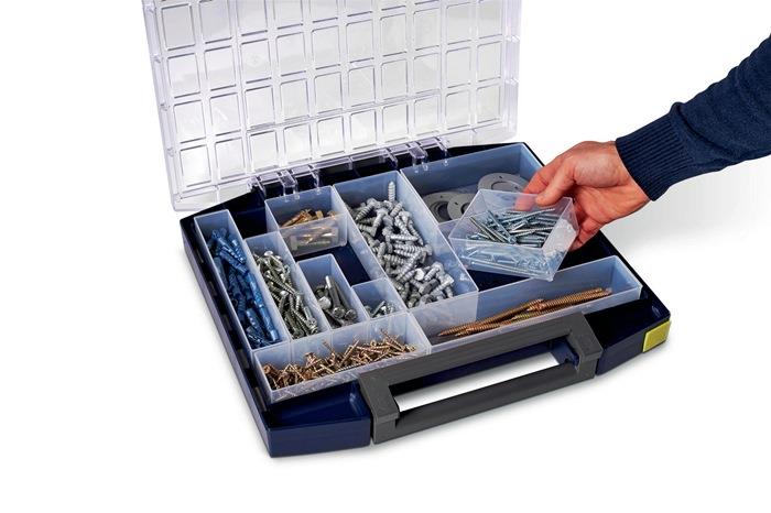 Sortimentskoffer boxxser 55 6x6-0 B.354xT.323xH.55mm o.Fächer f.Einsätze der H.47mm Unterteil PP/Deckel PC m.Profilraster RAACO