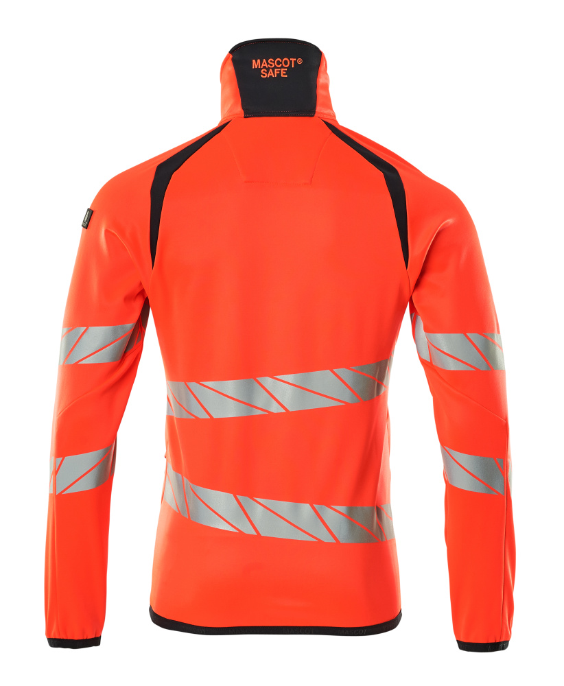Fleecejacke ACCELERATE SAFE Hi-vis Rot/Schwarzblau L