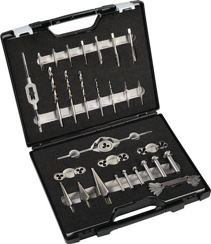 Metallbearbeitungssatz M3-M12 33-tlg.HSS Ku.-Koffer TECWERK