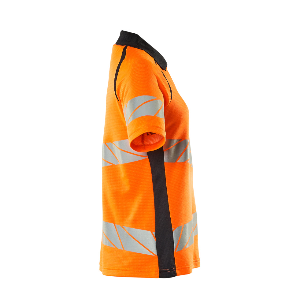 Damen-Passform Polo-Shirt ACCELERATE SAFE Hi-vis Orange/Schwarzblau L  ONE