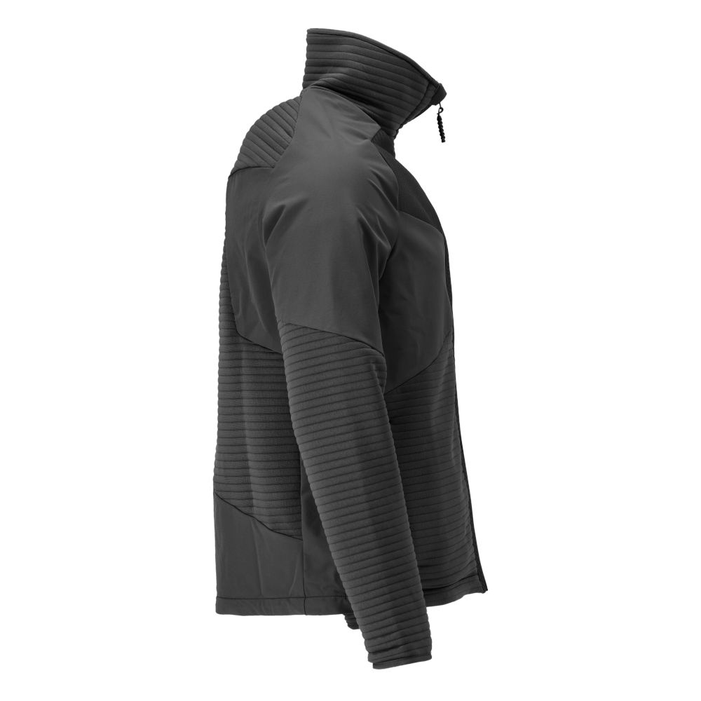 Fleecepullover mit Reißverschluss und Futter CUSTOMIZED Schwarz M