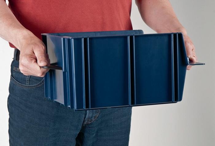 Regal-Schublade Regal-Schubl. 5-600/31 B.168xT.375xH.111mm f.31mm tiefe Regalböden blau a.PP f.Art.Nr.795619,795607,795608,795598 RAACO