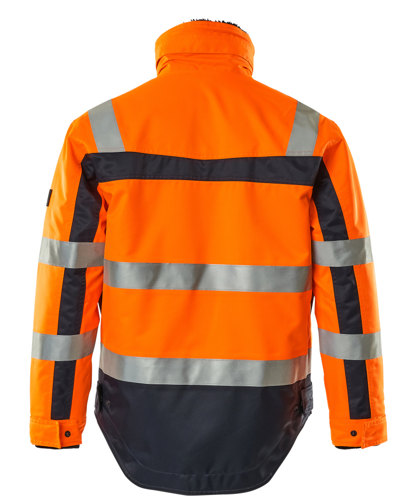 Winterjacke SAFE COMPETE Hi-vis Orange/Marine 2XL