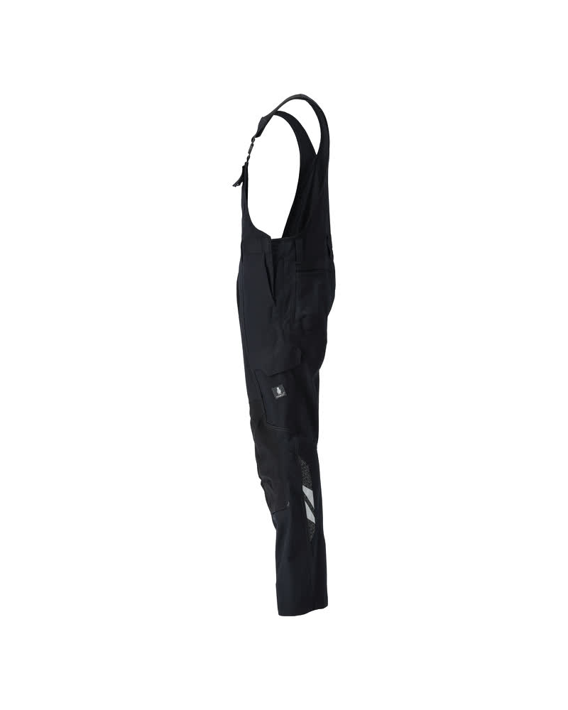 Latzhose mit Knietaschen ACCELERATE Schwarz 82C66