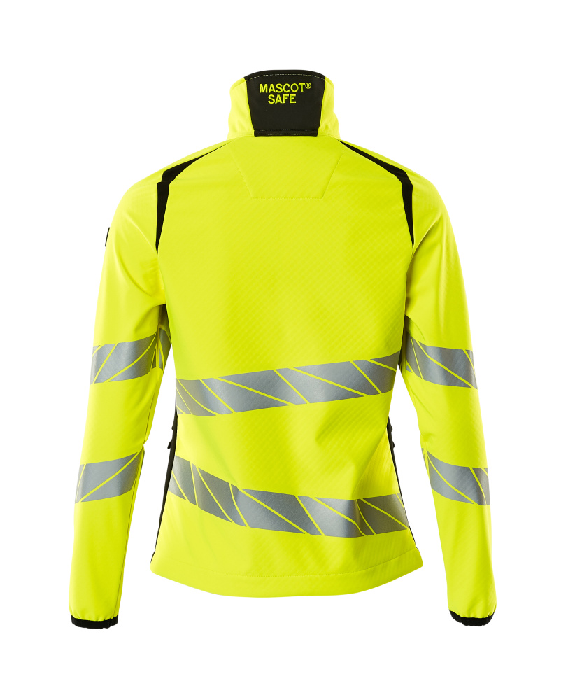 Damen-Passform Softshelljacke ACCELERATE SAFE Hi-vis Gelb/Schwarz 5XL