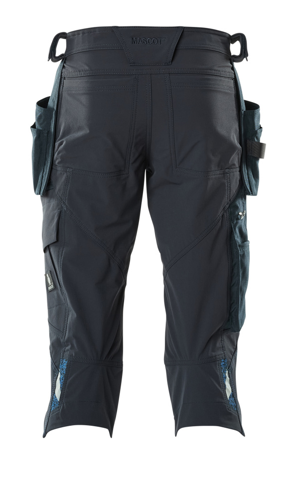 Dreiviertel-Hose mit Hängetaschen ACCELERATE Schwarzblau C44