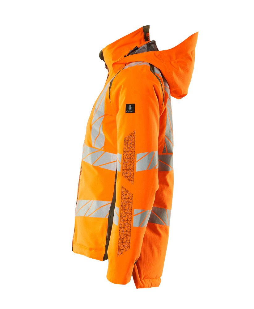 Damen-Passform Winterjacke ACCELERATE SAFE Hi-vis Orange/Moosgrün 3XL