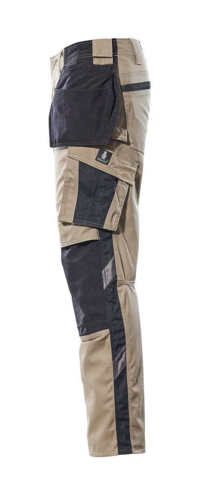 Hose mit Hängetaschen UNIQUE Hellkhaki/Schwarz 76C56