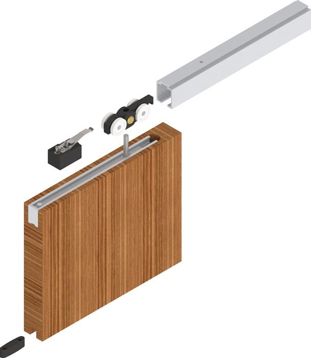 Schiebetürsystem 140 ME-A 140 kg Holztüren ab 35 mm Komplettset HELM