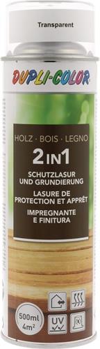 Holzschutzlasur 2in1 Farbe transp.500ml Spraydose DUPLI-COLOR