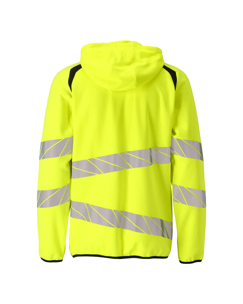 Kapuzenpullover mit Reißverschluss ACCELERATE SAFE Hi-vis Gelb/Schwarzblau XS