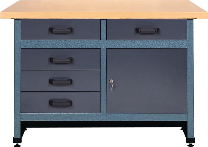 Werkbank B1200xT600xH840mm 5 Schubladen