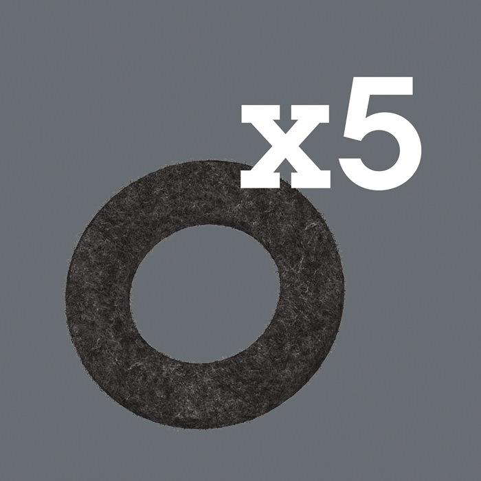 Ersatzfilzringe Set mit 5 Stück WERA