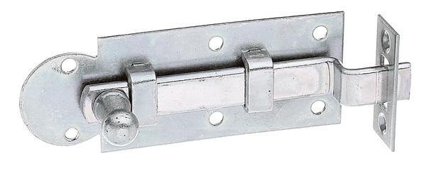 Fensterriegel Länge 80 mm Breite 30 mm Form gekröpft Stahl galv. verz. dickschichtpassiviert Ausschub 12 mm GAH