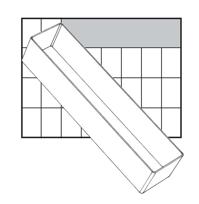 Einsatz 55 A8-3 B.55xT.235xH.47mm transpar. a.PP f.Nr. 871325-871332,871545-871552 u.a. RAACO