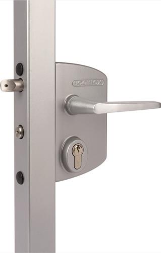 Industrieschloss grau 4-Loch Mont.f.60-80mm Profile LOCINOX