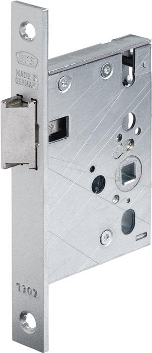 Einsteck-Fallenschloss 1307 20/55/8 mm DIN links / rechts silberfarbig käntig BKS