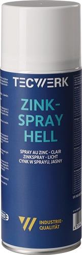 Zinkspray hell 400ml weißalu.Spraydose TECWERK
