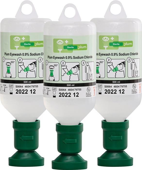 Augenspülflasche 0,5 l 3 Jahre (ungeöffnete Flasche) DIN EN15154-4 PLUM