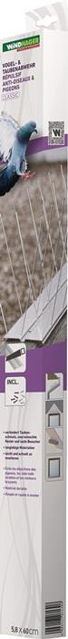 Vogel- und Taubenabwehr Classic 60 cm lang, 24 Spikes Aluminium WINDHAGER
