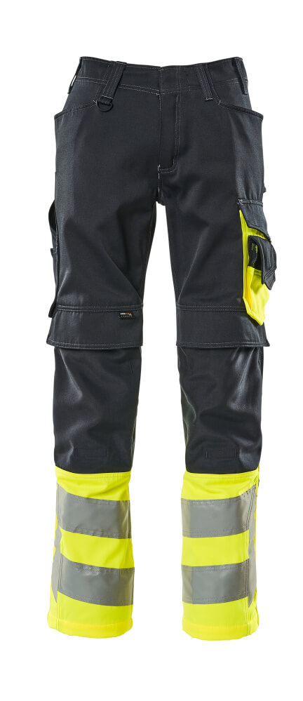 Hose mit Knietaschen SAFE SUPREME Schwarzblau/Hi-vis Gelb 82C48