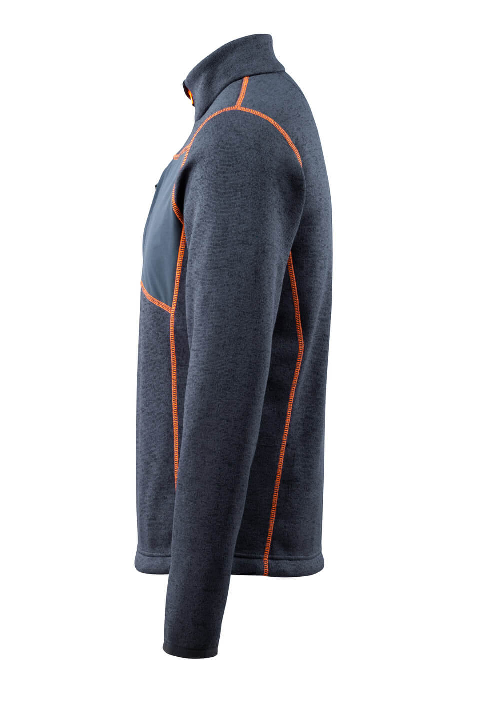 Strickpullover mit kurzem Reißverschluss HARDWEAR Schwarzblau 3XL