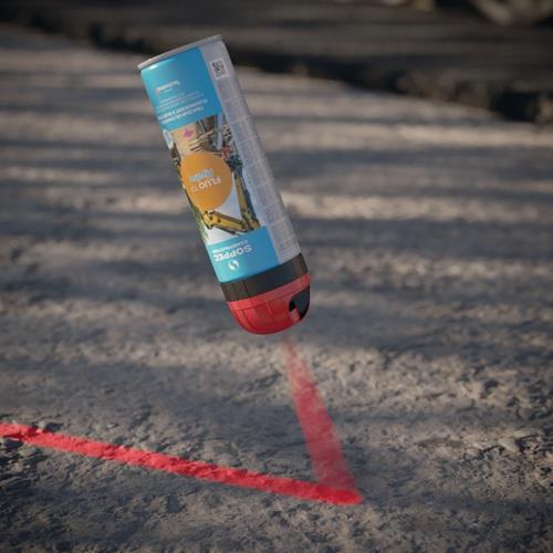 Baustellenmarkierspray Fluo TP Hydro neonblau 500ml Spraydose SOPPEC