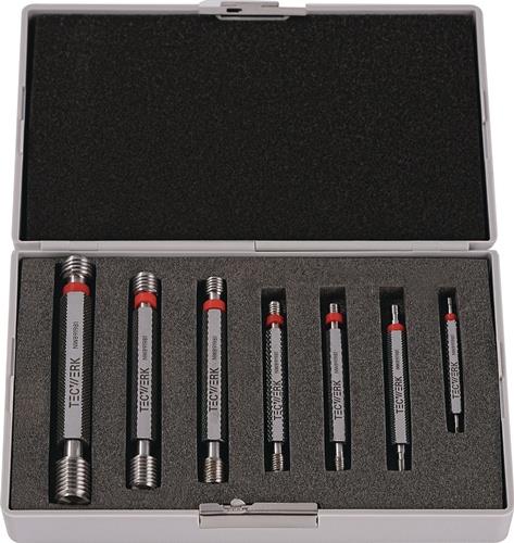 Grenzgewindelehrdornsatz 6H je 1 St.M3,M4,M5,M6,M8,M10,M12 f.M TECWERK