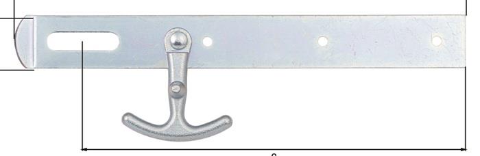 Überfalle Länge 250 x 30 mm Breite 30 mm Stahl galv. verz. dickschichtpassiviert mit Haken GAH