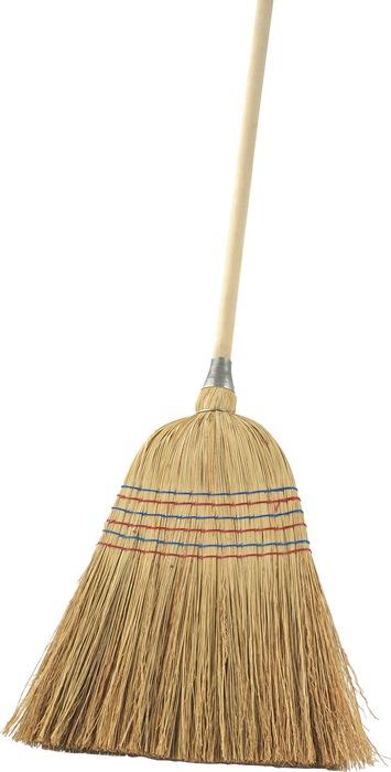 Reisstrohbesen Reisstroh Länge 1400 mm mit Zierspirale