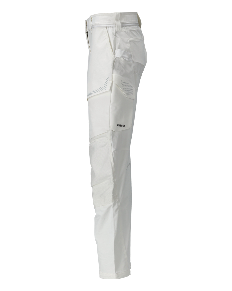 Damen-Passform DIAMOND Hose mit Knietaschen CUSTOMIZED Weiß 82C50