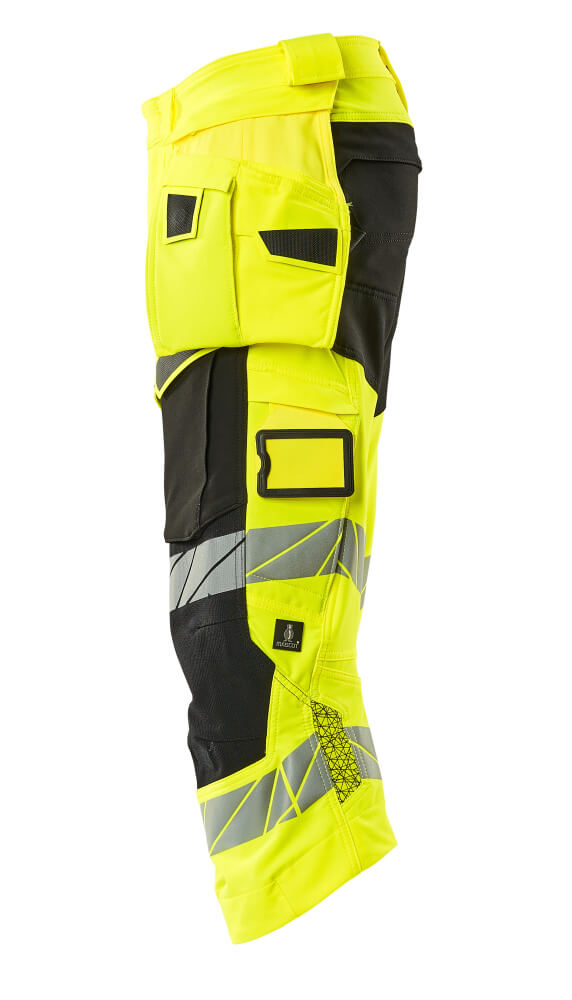 Dreiviertel-Hose mit Hängetaschen ACCELERATE SAFE Hi-vis Gelb/Schwarz C48