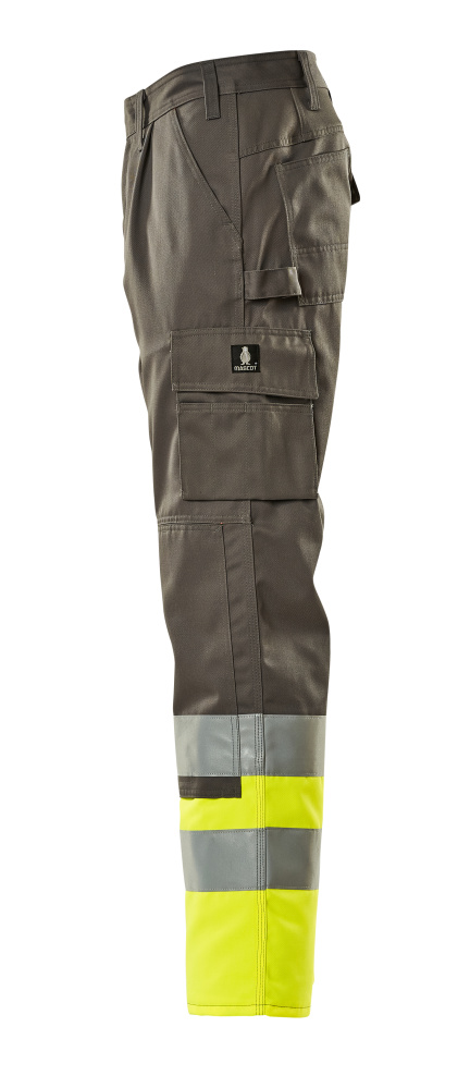 Hose mit Knietaschen SAFE COMPETE Anthrazit/Hi-vis Gelb 82C45