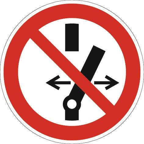 Verbotszeichen ASR A1.3/DIN EN ISO 7010 Schalten verboten Ku.
