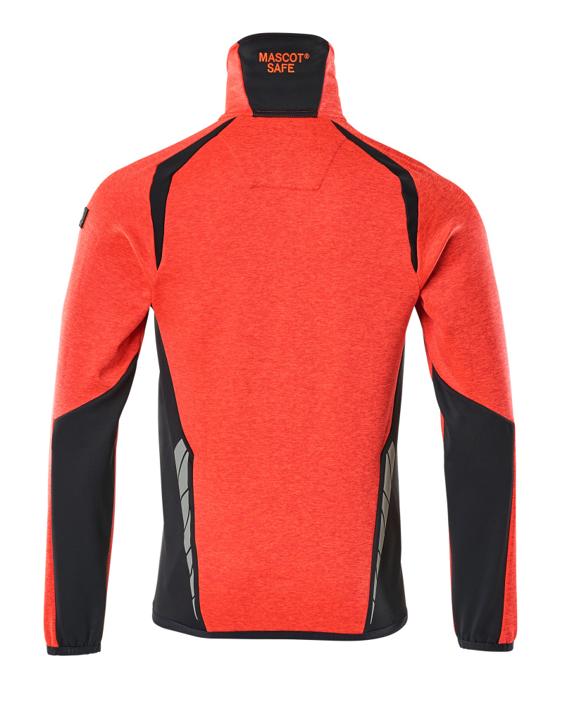 Fleecejacke ACCELERATE SAFE Hi-vis Rot/Schwarzblau L
