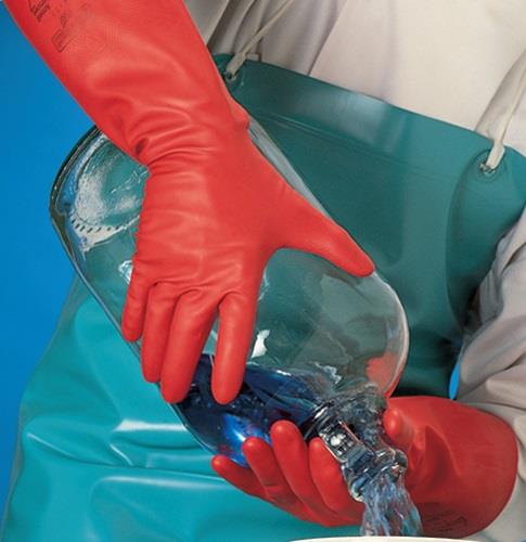 Chemiehandschuh AlphaTec Sol-Vex 37-900 Gr.10 rot EN 388,EN 374,ISO 9001