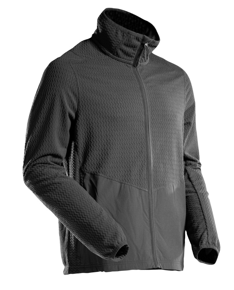 Microfleece Pullover mit Reißverschluss CUSTOMIZED Schwarz 4XL