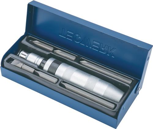 Schraubenlösersatz 8-tlg.1/2 Zoll in Stahlbl.-Kass.TECWERK