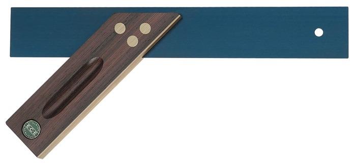 Präzisionsgehrungsmaß Schenkellänge 300 mm mit Hohlkehle Palisanderholz ECE