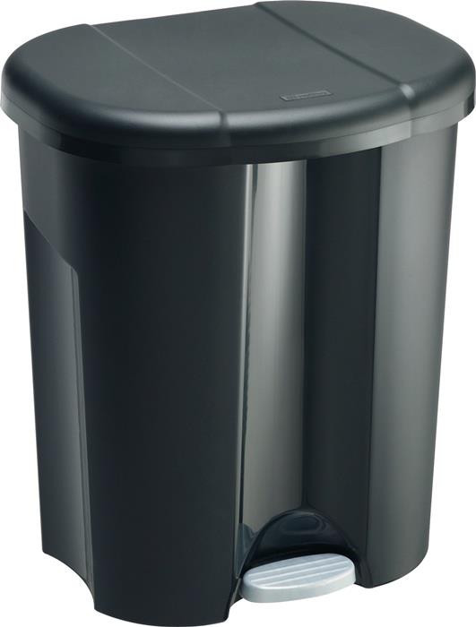 Tretabfallsammler schwarz 1 x 10 / 2 x 15 l 585 mm 490 mm 420 mm