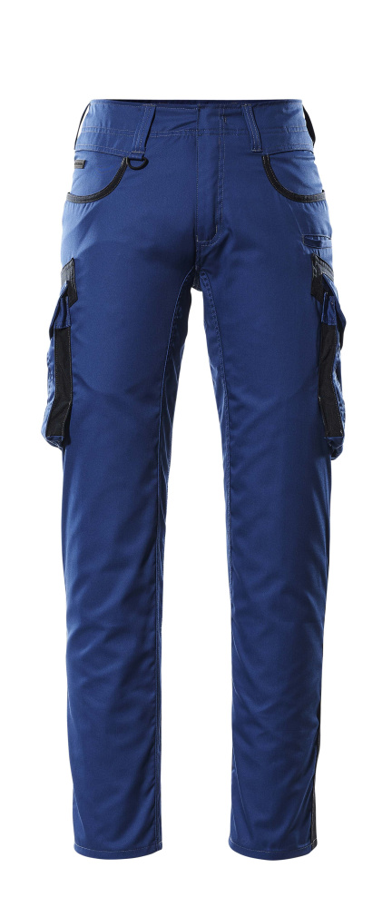 Hose mit Schenkeltaschen UNIQUE Kornblau/Schwarzblau 82C50